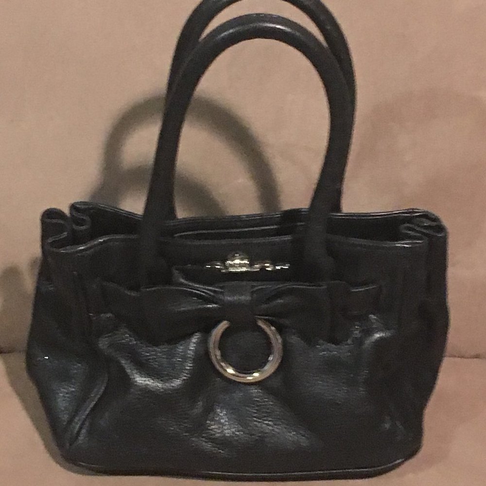 My Flat in London Leather Black Mini-Purse with Dust Cover